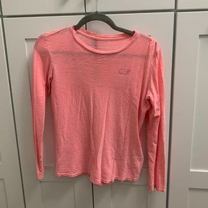 Girls Peach Vineyard Vines Long Sleeve Tee